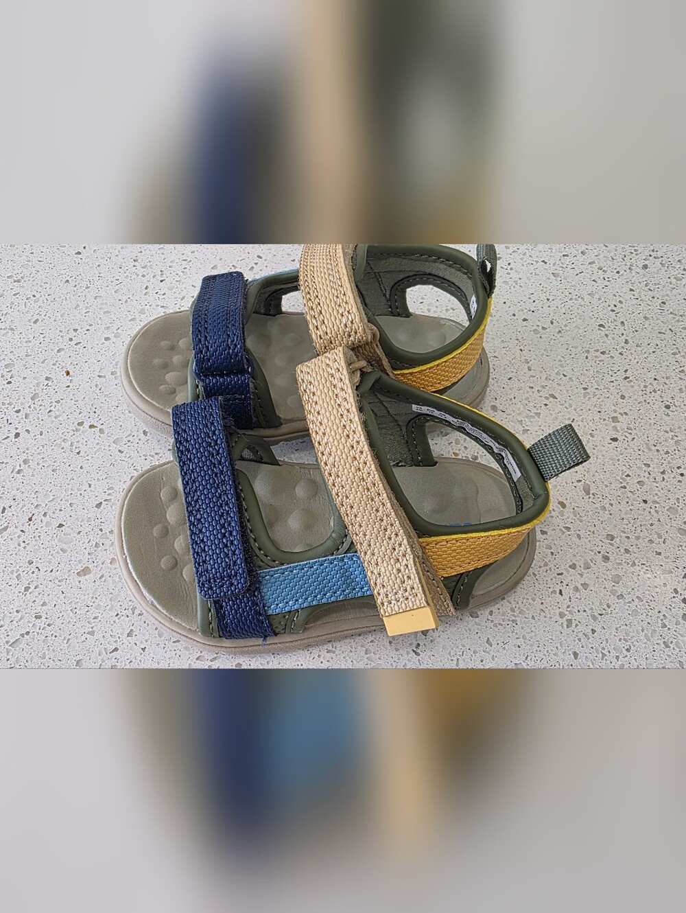 Carter's Toddler Multi-Color Strapped Sandals - Blue, Tan, Yellow